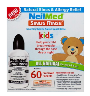 Neilmed Sinus Rinse Kit for Kids - Paediatric 60 Sachets with 1 Bottle