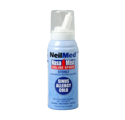 Neilmed Nasa Mist Saline Spray - Isotonic 75ml - Nasamist - x 2 - Twin Pack
