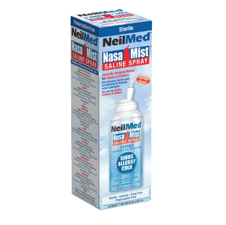 Neilmed Nasa Mist Saline Spray - Isotonic 75ml - Nasamist - x 2 - Twin Pack