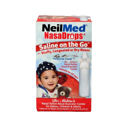 Neilmed Nasa Drops - Saline on the Go - 15 Sterile Saline Ampoules 15ml