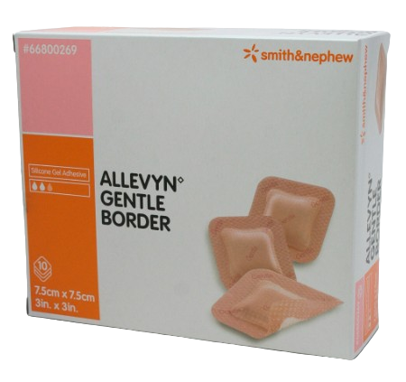 SMITH & NEPHEW S&N ALLEVYN GENTLE BORDER 7.5 X 7.5 CM 10S