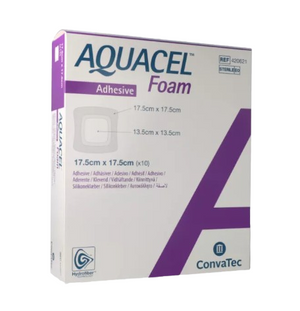 Aquacel Foam Adhesive 17.5x17.5cm- 10s - Aquacel Foam Hydrofiber Dressing