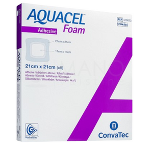 Aquacel Foam Adhesive 21x21cm - 5s - Aquacel Foam Hydrofiber Dressing
