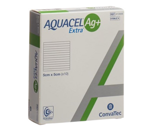 Aquacel Ag+ Extra 5 x 5 cm - 10s - Extra Hydrofiber Dressing