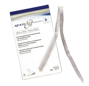 Aquacel Ag+ Ribbon with Strengthening Fiber 1 cm X 45 cm - 5s - Extra Hydrofiber Dressing