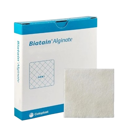 COLOPLAST BIATAIN ALGINATE AG DRESSING 10 X 10 CM 10'S