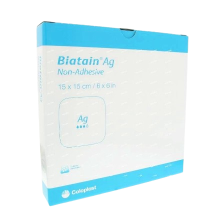 COLOPLAST BIATAIN NON ADHESIVE DRESSING 15 X 15 CM 5'S