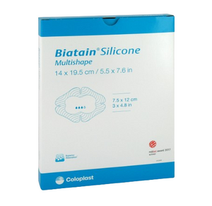 COLOPLAST BIATAIN SILICONE MULTISHAPE 14 CM X 19.5 CM 5'S