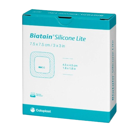 COLOPLAST BIATAIN SILICONE LITE 7.5 CM X 7.5 CM 10'S