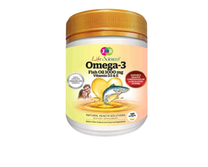 JR Life Sciences Omega 3 Fish Oil 1000mg 180's Softgels