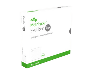 MOLNLYCKE Exufiber Ag+ 10 x 10cm 10s