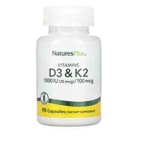 NATURES PLUS VITAMIN D3 + VITAMIN K2 90CAPSULES