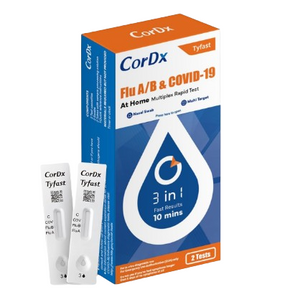 CorDX Tyfast Flu A/B & Covid-19 Test kits 2s
