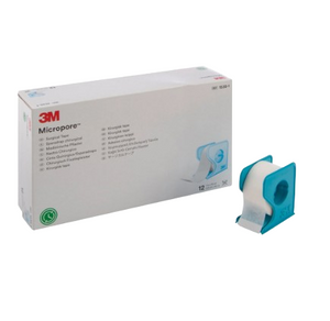 3M Micropore Tape 1”x 10yds with dispenser Box of 12’s (1535-1)