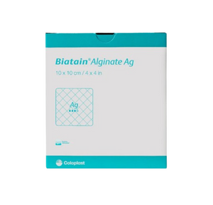 COLOPLAST BIATAIN ALGINATE AG DRESSING 10 X 10 CM 10'S