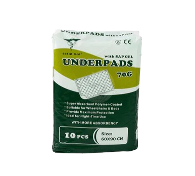 Cosmomed Underpad, 60x90cm, 70g, with SAP -15 packs (each pack has 10 sheets)