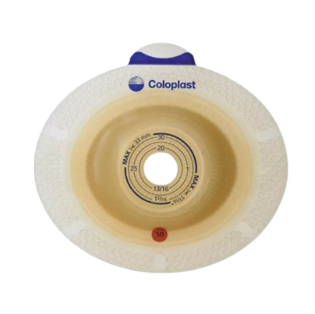 COLOPLAST SENSURA STD CONVEX LIGHT BASE PLATE WITH EAR 70 MM 5S