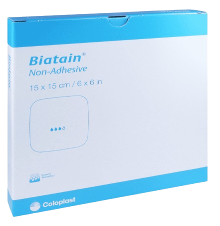 COLOPLAST BIATAIN NON ADHESIVE DRESSING 15 X 15 CM 5'S