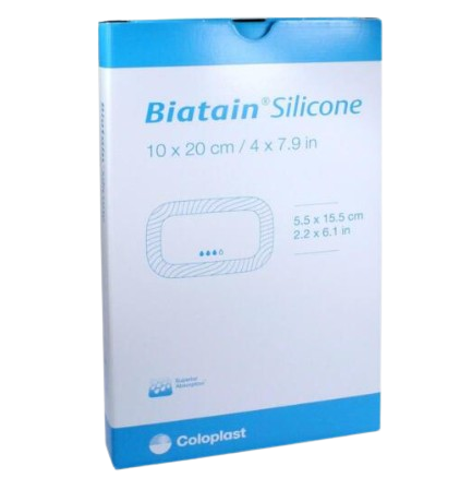 COLOPLAST BIATAIN SILICONE 10 CM X 20CM 5'S