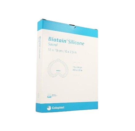 COLOPLAST BIATAIN SILICONE SACRAL 15 CM X 19 CM 5'S