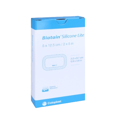 COLOPLAST BIATAIN SILICONE LITE 5 CM X 12.5 CM 5'S