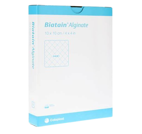 COLOPLAST BIATAIN ALGINATE DRESSING 10 X 10 CM 10'S