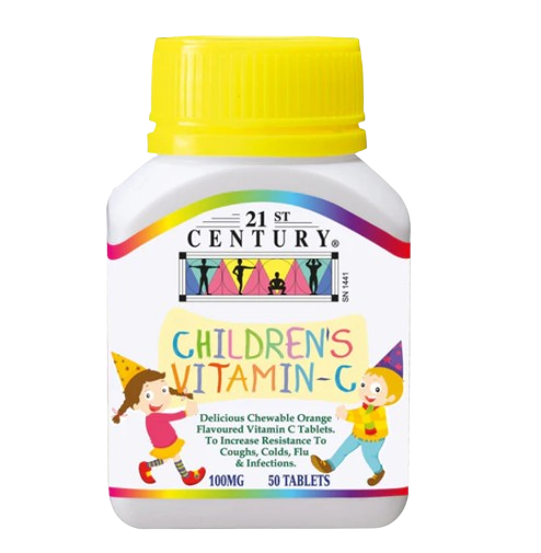 21st Century Childrens Vitamin C 100 mg - ChewableTablets 50s x 3 - Triple Pack