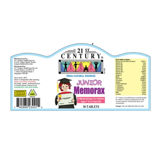 21st Century Junior Memorax Tab 30s x 3 - Triple Pack