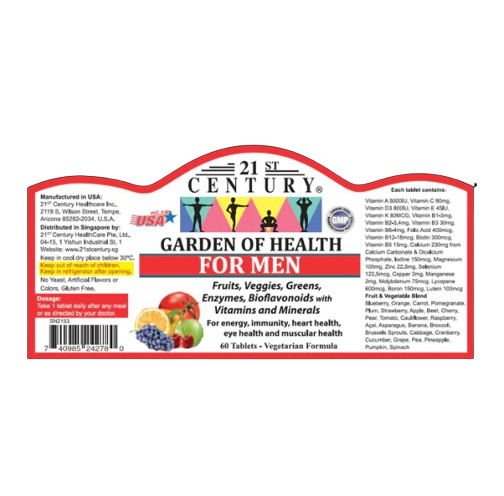 21st Century Garden of Health for Men 60s x 2 - Twin Pack