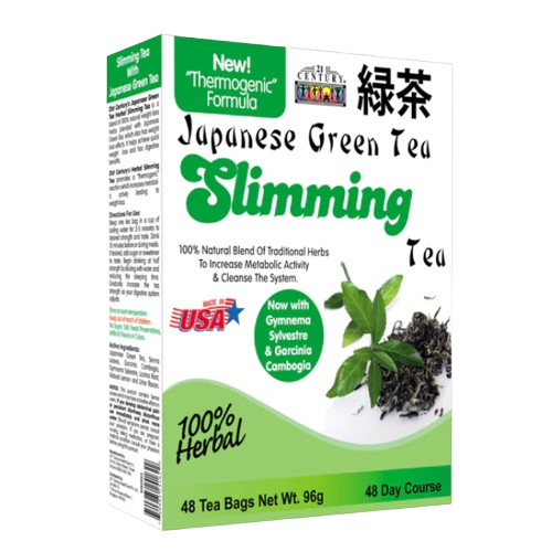 21st Century Herbal Slimming Tea - Japanese Green Tea with Garcinia Cambogia & Gymnema Sylvestre 24s x 2 - Twin Pack