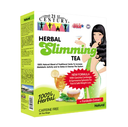 21st Century Herbal Slimming Tea - Natural with Garcinia Cambogia & Gymnema Sylvestre 24s x 3 - Triple Pack