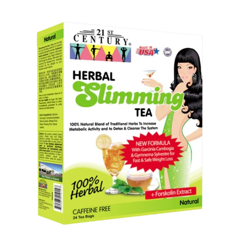 21st Century Herbal Slimming Tea - Natural with Garcinia Cambogia & Gymnema Sylvestre 48s x 2 - Twin Pack