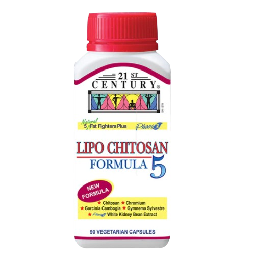 21st Century Lipo Chitosan Formula 5 50mg Cap 90s x 2 - Twin Pack