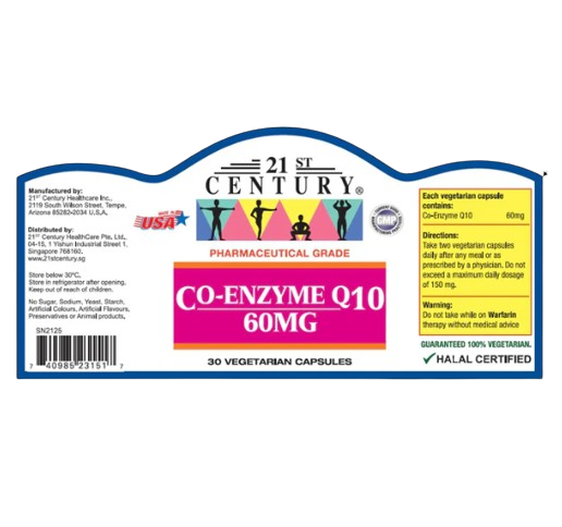 21st Century Co Enzyme Q10 60mg 30 Capsules x 3 - Triple pack