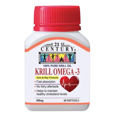 21st Century Krill Omega 3 400mg 60s x 3 - Triple pack