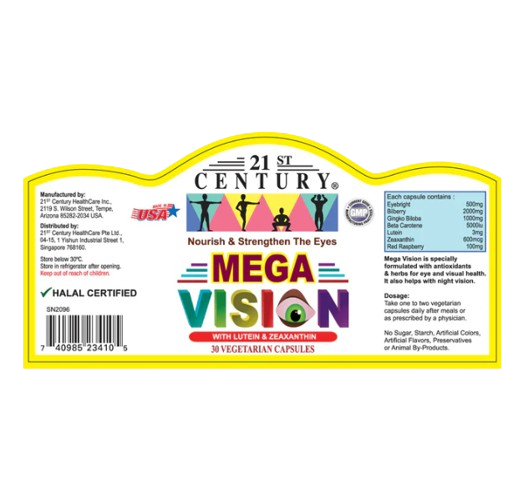 21st Century Mega Vision 30 Capsules x 3 - Triple pack