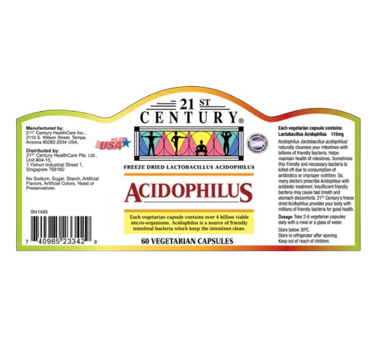 21st Century Acidophilus 60 Vegetarian Capsules x 3 - Triple pack