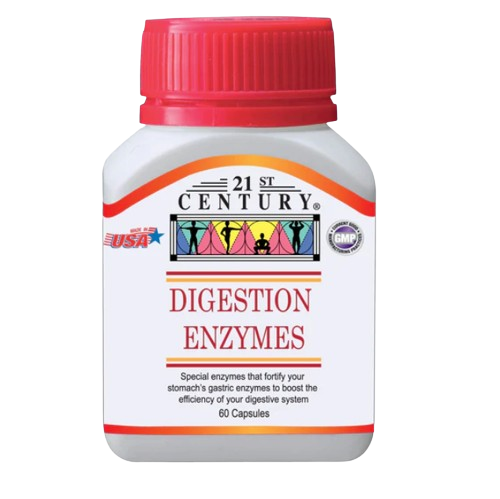 21st Century Digestion Enzymes 60 Capsules x 2 - Twin pack