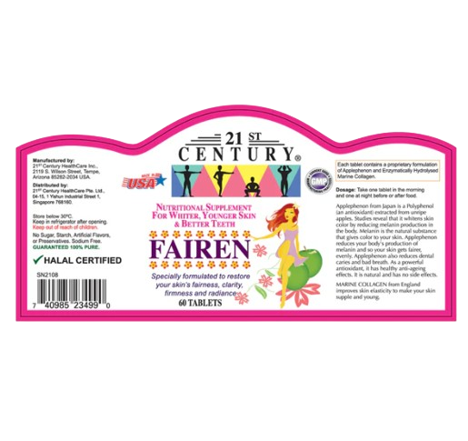 21st Century Fairen 60 Tablets x 2 - Twin pack