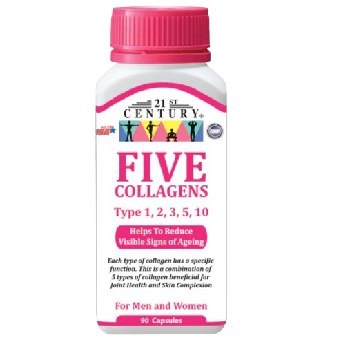 21st Century Five Collagens 90 Capsules x 2 - Twin pack