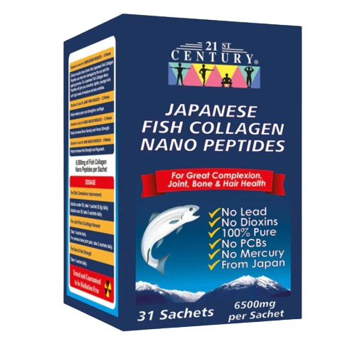 21st Century Japanese Fish Collagen Nano Peptides 31 Sachets x 2 - Twin pack