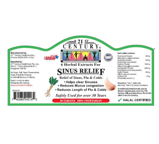 21st Century Sinus Relief 60 Capsules x 3 - Triple pack