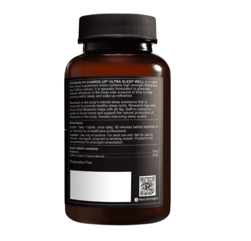 Vitahealth charge up ultra sleep well tabs 60s