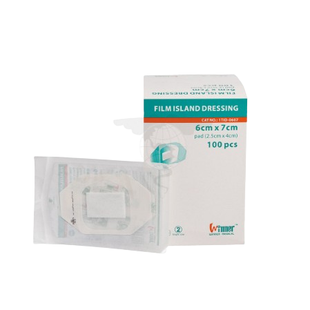 Winner Film Island Dressing with Pad 6x7cm 100 Pcs