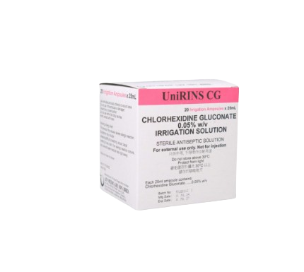 Chlorhexidine Irrigation Solution 25ml (sachet) - 20 sachers in a box
