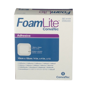 ConvaTec Foam Lite Adhesive 10 X 10 cm - 10s - Foam Lite Dressing