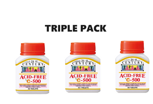 21st Century Acid Free Vitamin C 500mg - 50 Tablets x 3 - Triple Pack