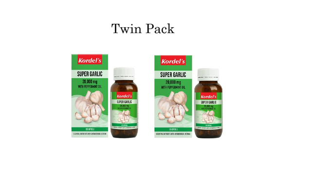 Kordels Super Garlic 20000mg Twin Pack ( Kordel 2x120capsules )