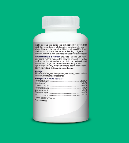 VitaHealth Probiotic-6 + Inulin(60x2 Capsules)