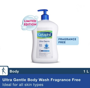 Cetaphil Ultra Gentle Body Wash (Fragrance Free) 1000ml